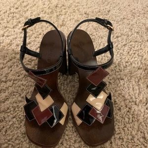 Miu miu wooden sandals